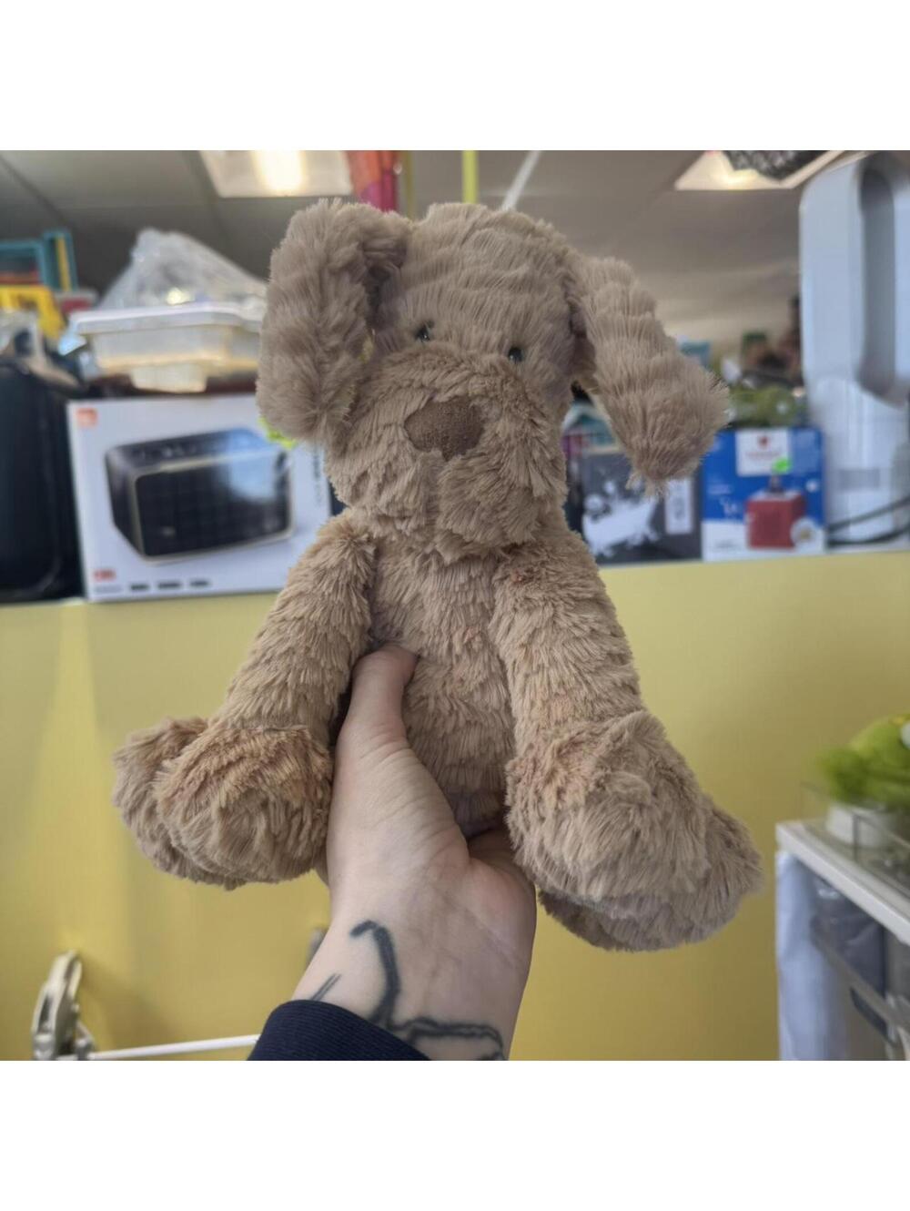 Jellycat fuddlewuddle brown tan puppy stuffed animal